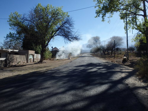 Here they are burning rubbish.